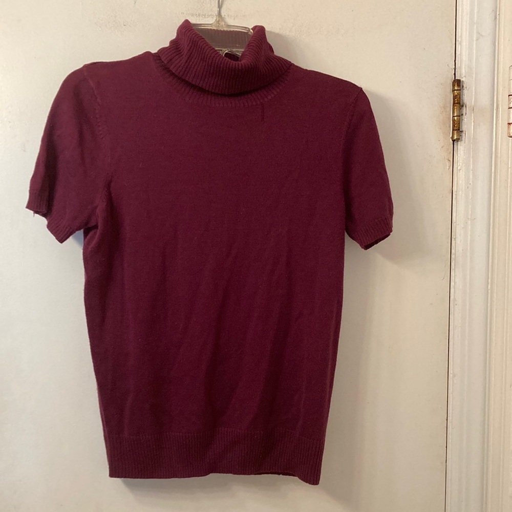 Mercer Street Studio plum short sleeve turtleneck